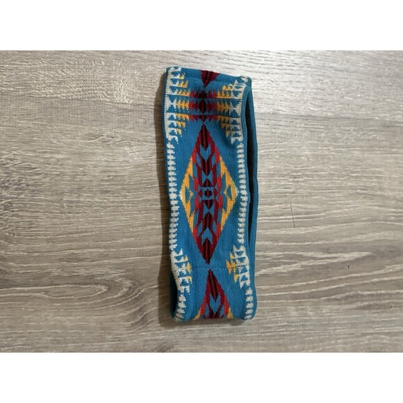 Pendleton Wool Fleece Lined Headband Ear Warmer Black One Size Aztec Southwest - Picture 1 of 4
